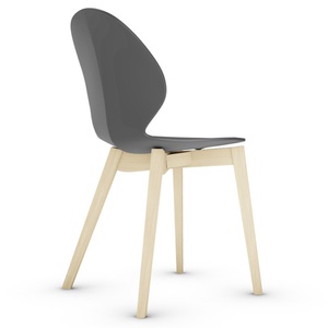 Chaise BASIL Calligaris chêne naturel-gris opaque