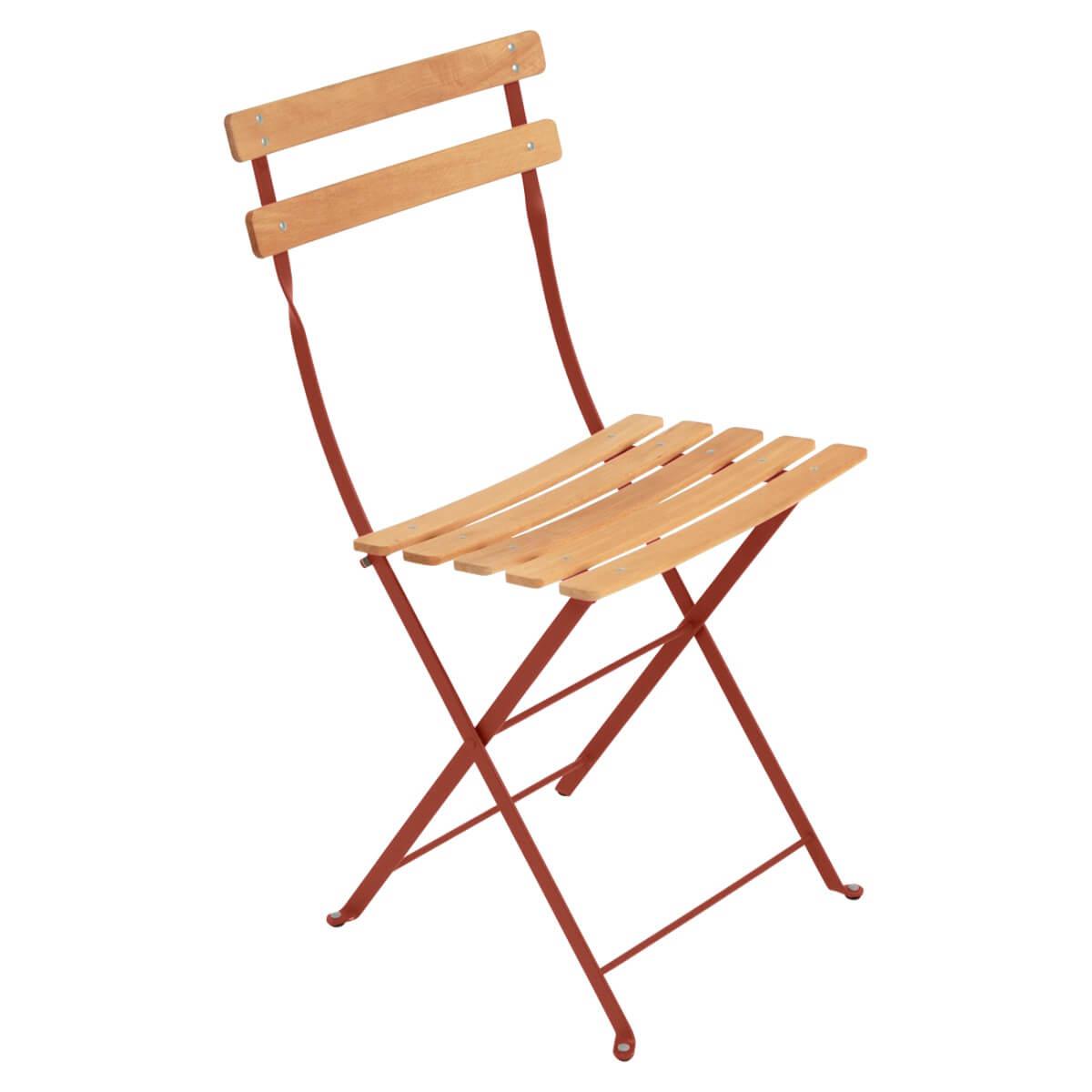 Chaise BISTRO Fermob naturel-rouge ocre