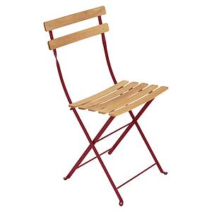 Chaise BISTRO Fermob naturel-rouge piment