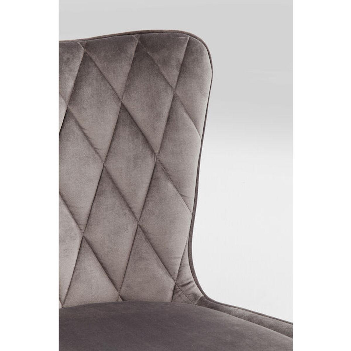 Chaise BLACK MARSHALL Kare Design velours gris