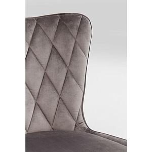 Chaise BLACK MARSHALL Kare Design velours gris