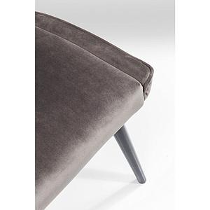 Chaise BLACK MARSHALL Kare Design velours gris
