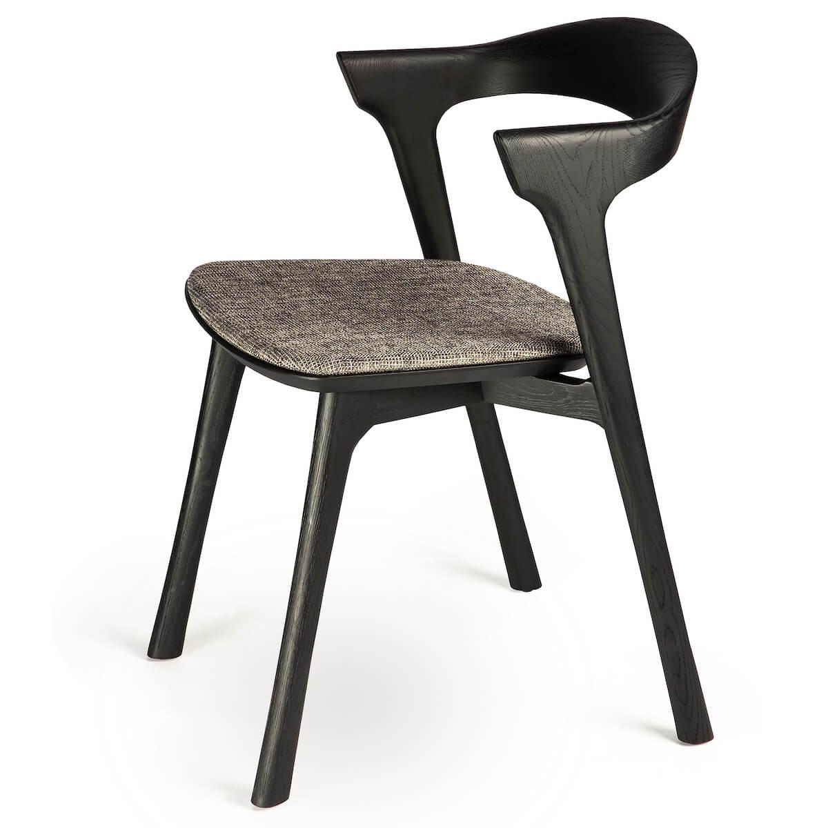 Chaise BOK Ethnicraft chêne noir-grey upholstery