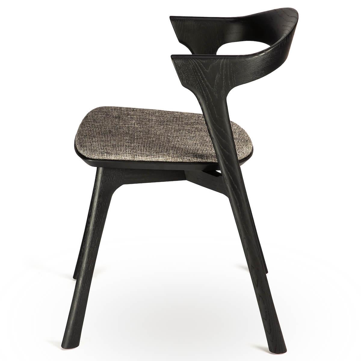 Chaise BOK Ethnicraft chêne noir-grey upholstery