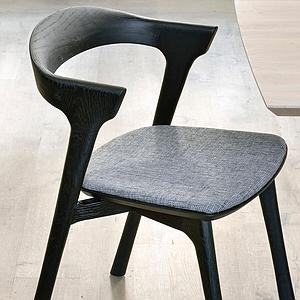 Chaise BOK Ethnicraft chêne noir-grey upholstery
