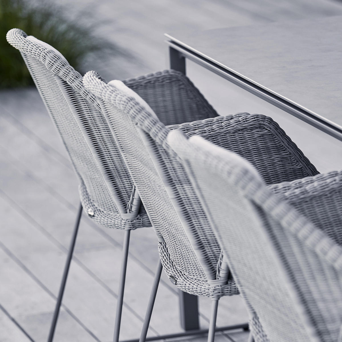 Chaise BREEZE Cane-line tressé light grey-combi Natté light grey