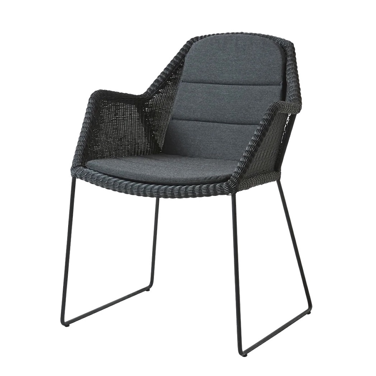 Chaise BREEZE Cane-line tressé noir-combi Natté noir