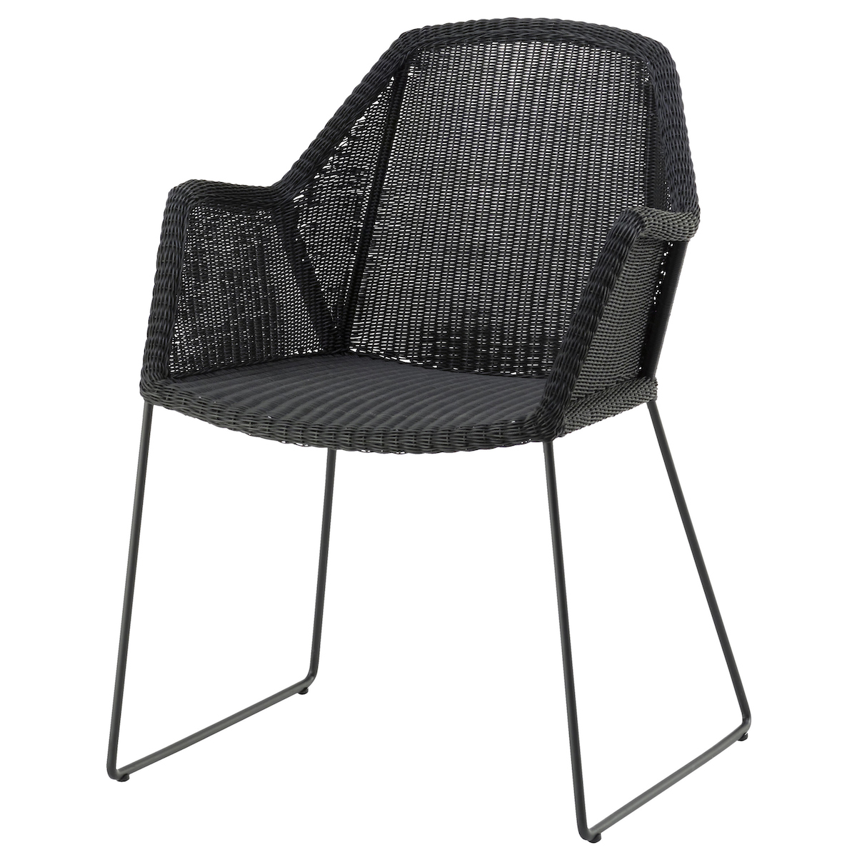 Chaise BREEZE Cane-line tressé noir-combi Natté noir
