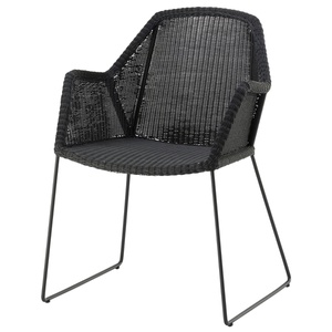 Chaise BREEZE Cane-line tressé noir-combi Natté noir