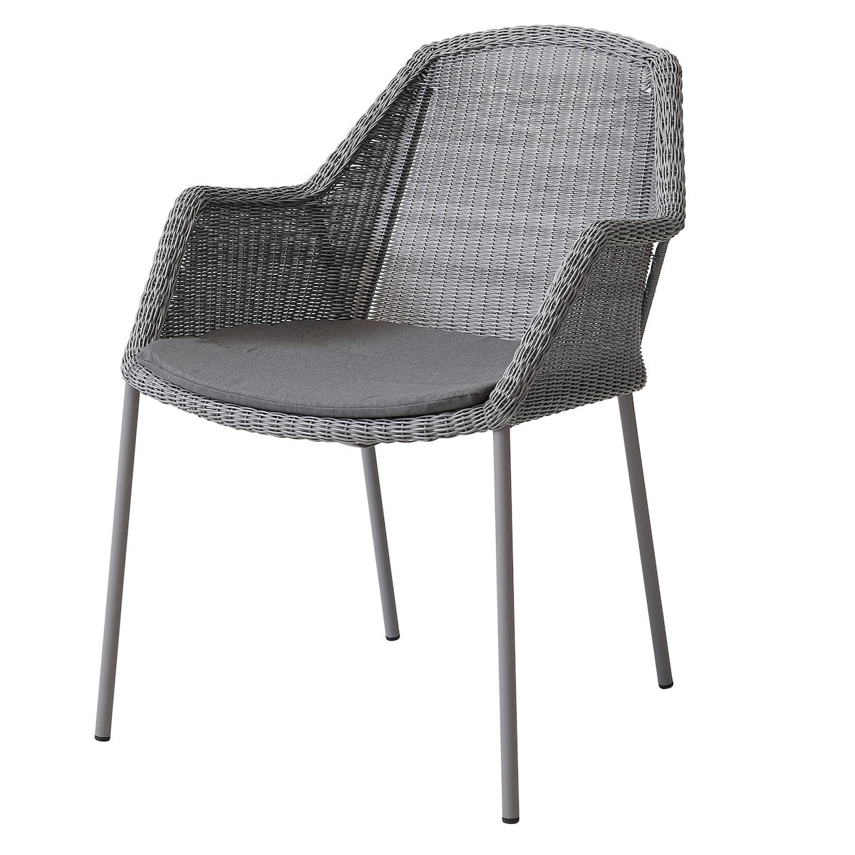Chaise BREEZE Cane-line WEAVE gris clair-Natté gris