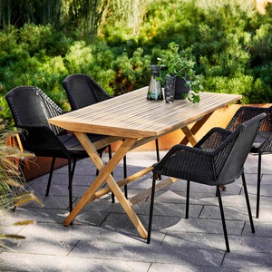 Chaise BREEZE Cane-line WEAVE noir-Natté gris