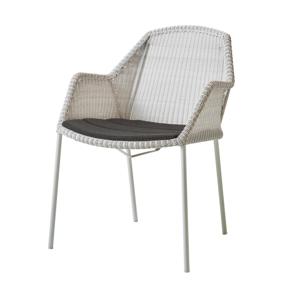 Chaise BREEZE Cane-line WEAVE white grey-FOCUS dark grey