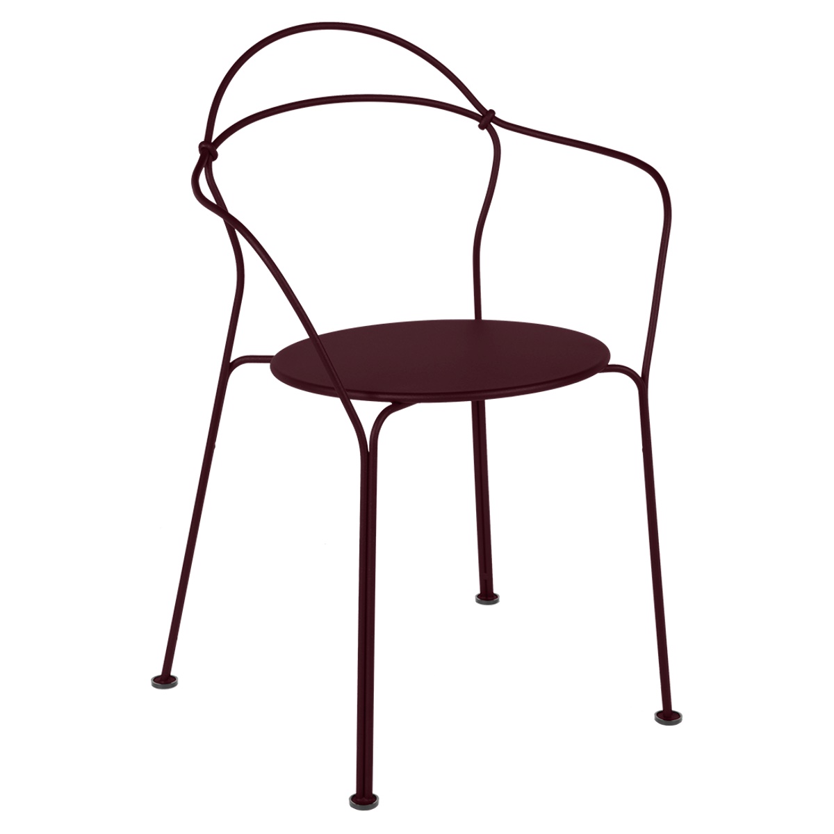 Chaise Bridge AIRLOOP Fermob cerise noire 
