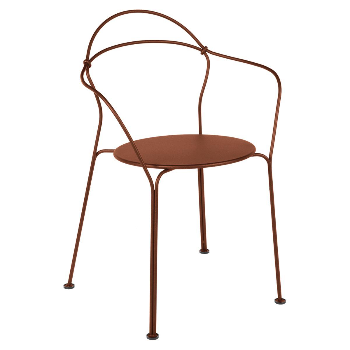 Chaise Bridge AIRLOOP Fermob ocre rouge