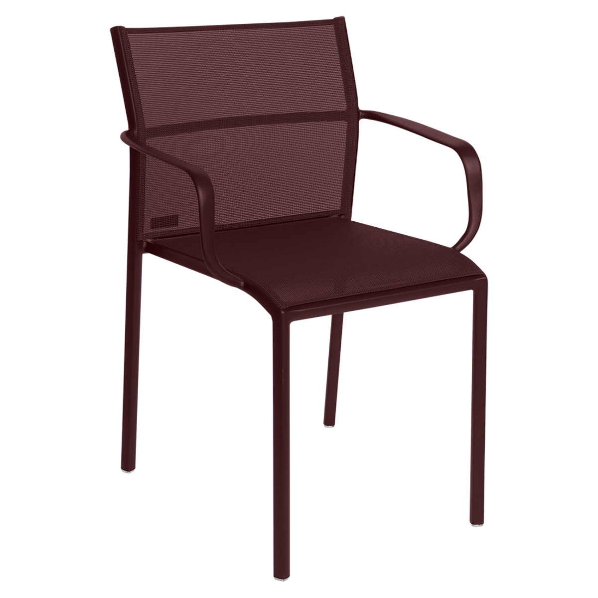 Chaise bridge CADIZ Fermob cerise noir