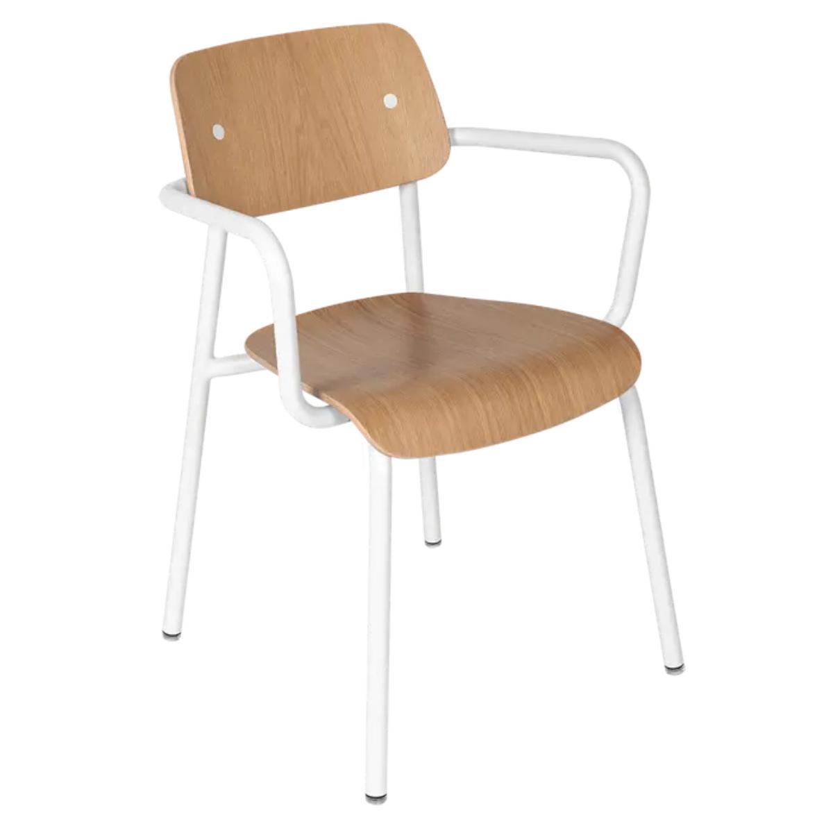Chaise Bridge Chène STUDIE Fermob blanc coton
