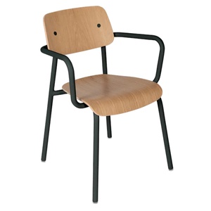 Chaise Bridge Chêne STUDIE Fermob Indoor carbone