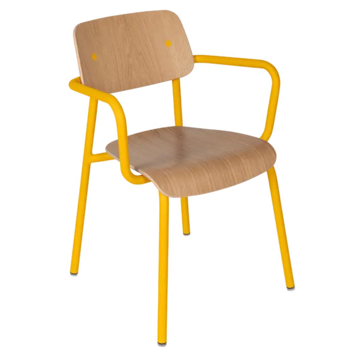 Chaise Bridge Chêne STUDIE Fermob Indoor miel