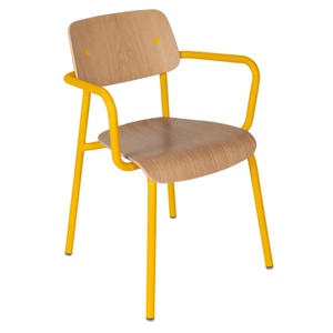 Chaise Bridge Chêne STUDIE Fermob Indoor miel