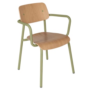 Chaise Bridge Chêne STUDIE Fermob Indoor tilleul