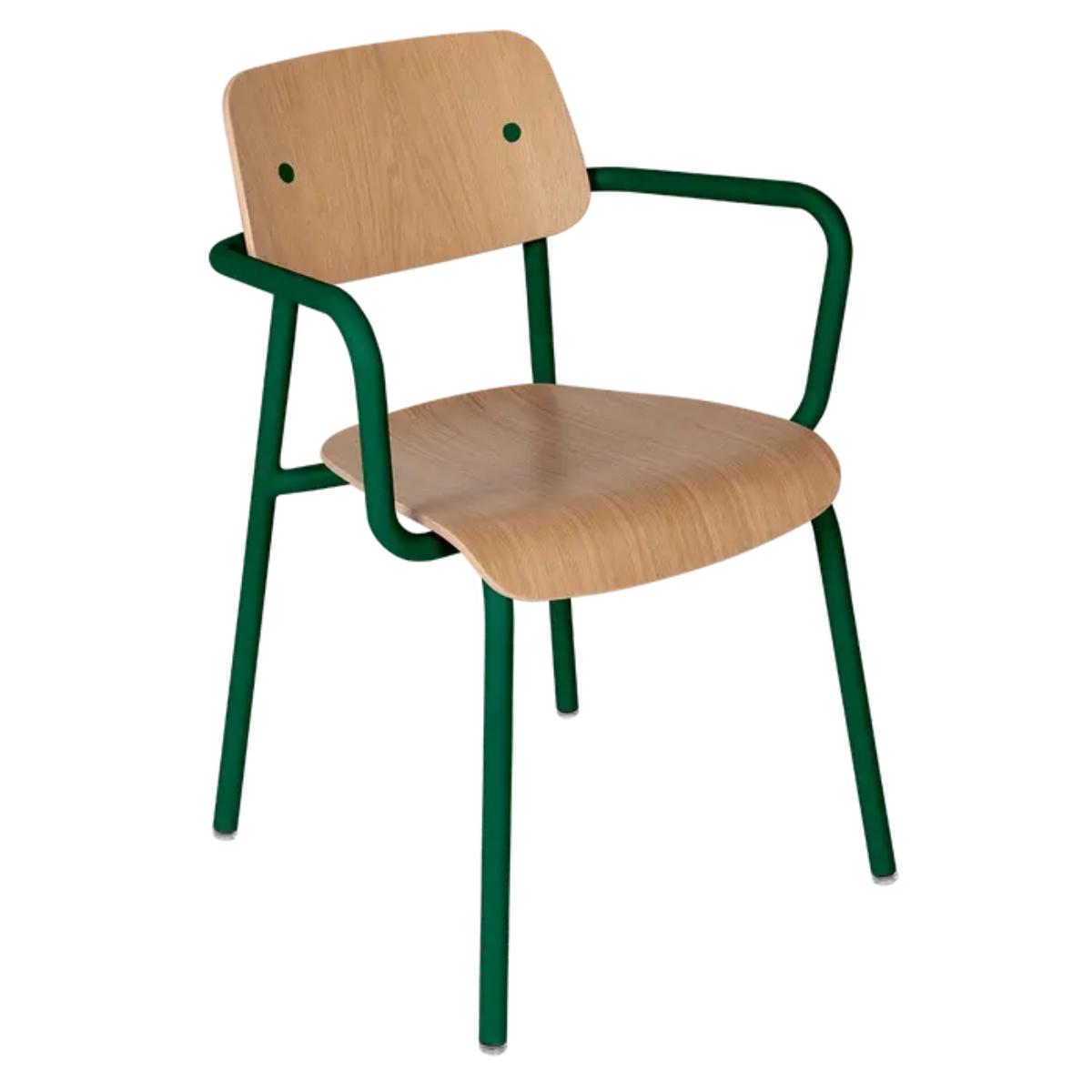 Chaise Bridge Chène STUDIE Fermob vert cèdre