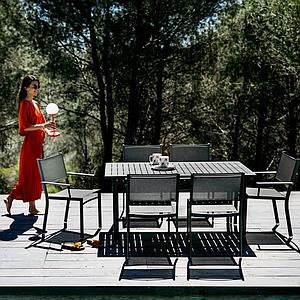 Chaise Bridge COSTA Fermob lagune