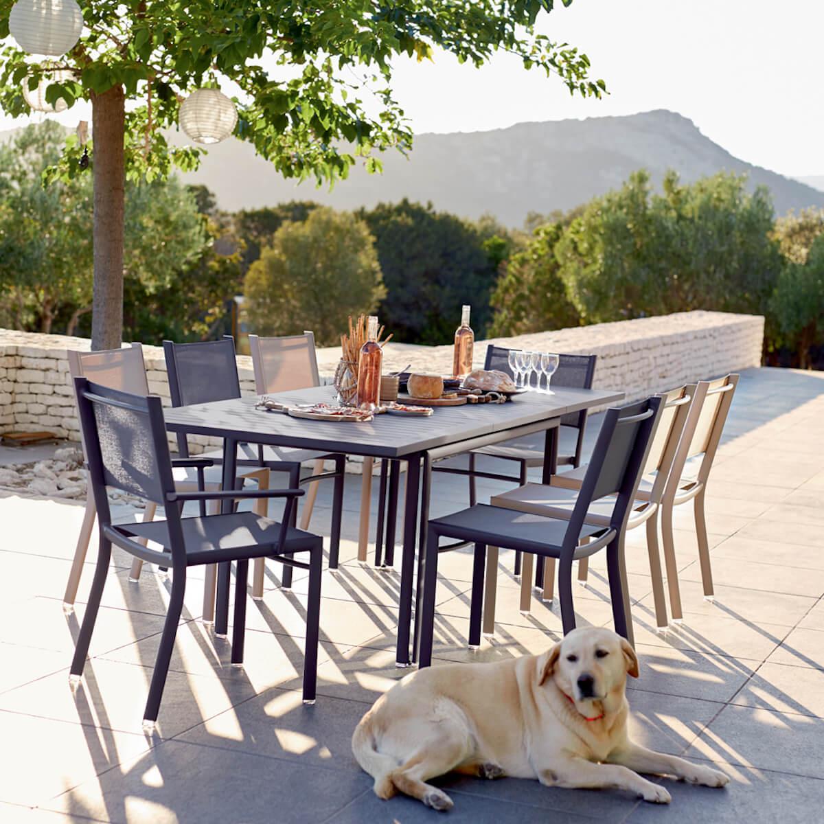 Chaise Bridge COSTA Fermob vert romarin stereo