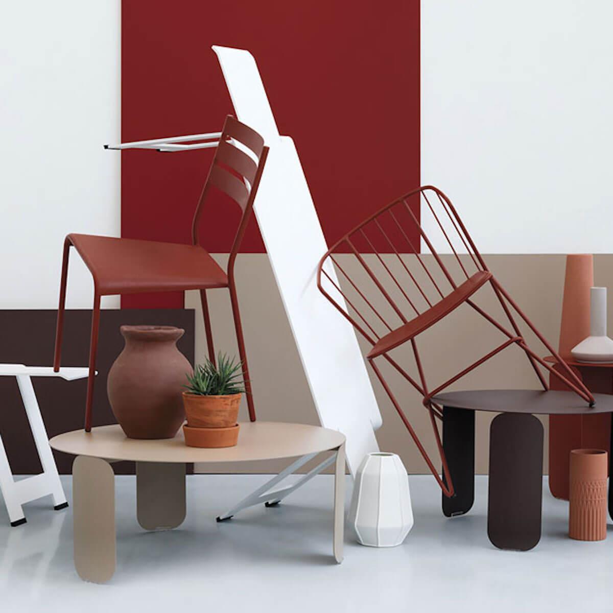 Chaise Bridge FLOWER Fermob carbone