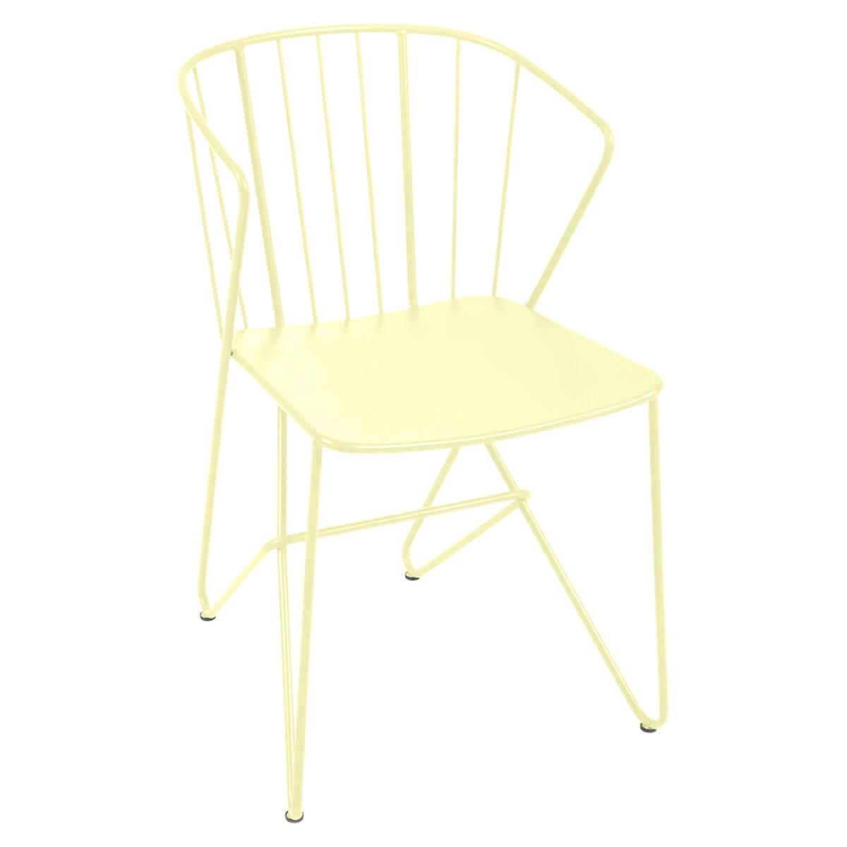 Chaise Bridge FLOWER Fermob citron givré