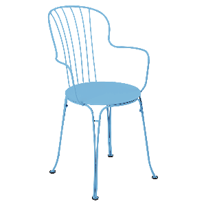 Chaise Bridge OPERA + Fermob bleu maya