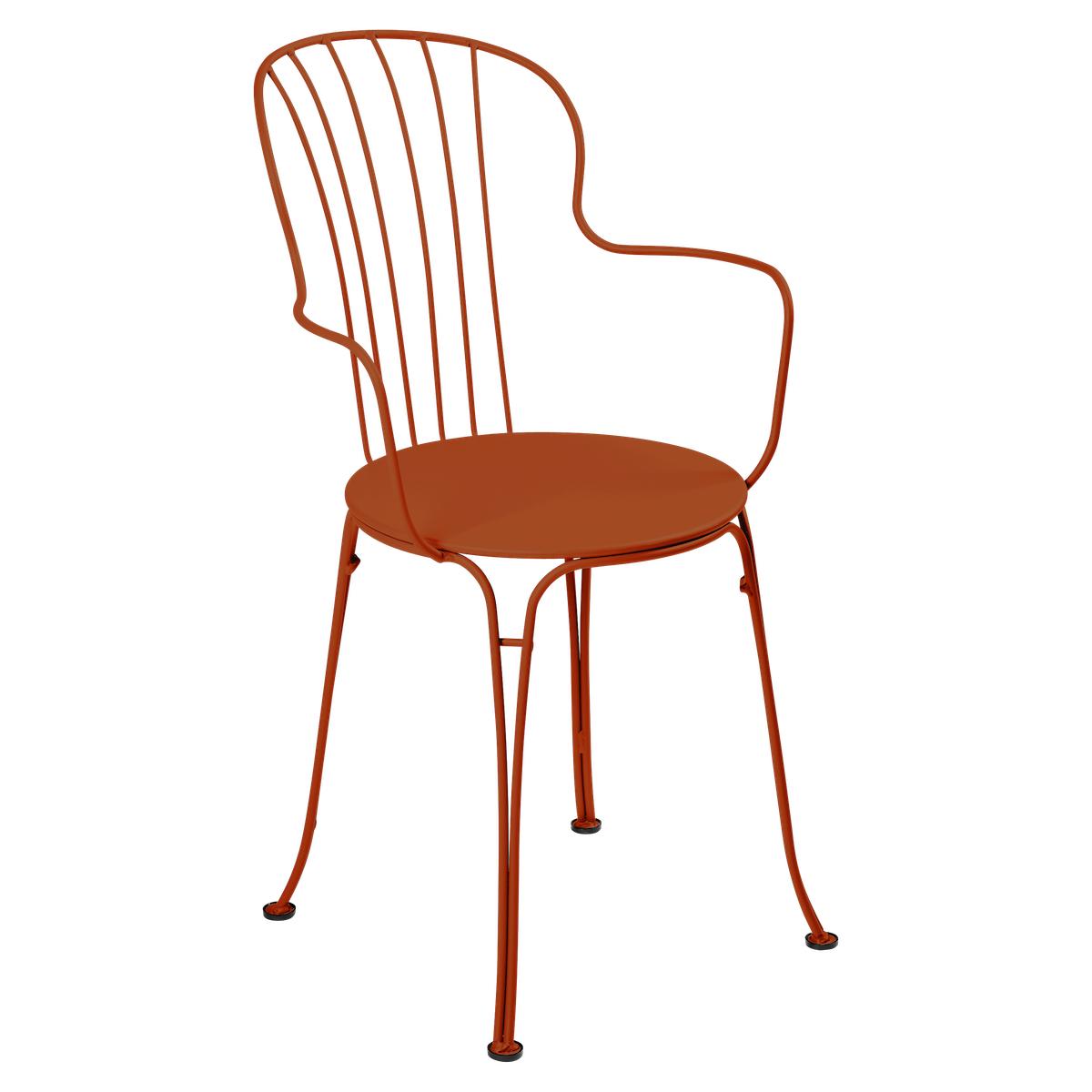 Chaise Bridge OPERA + Fermob orange confite