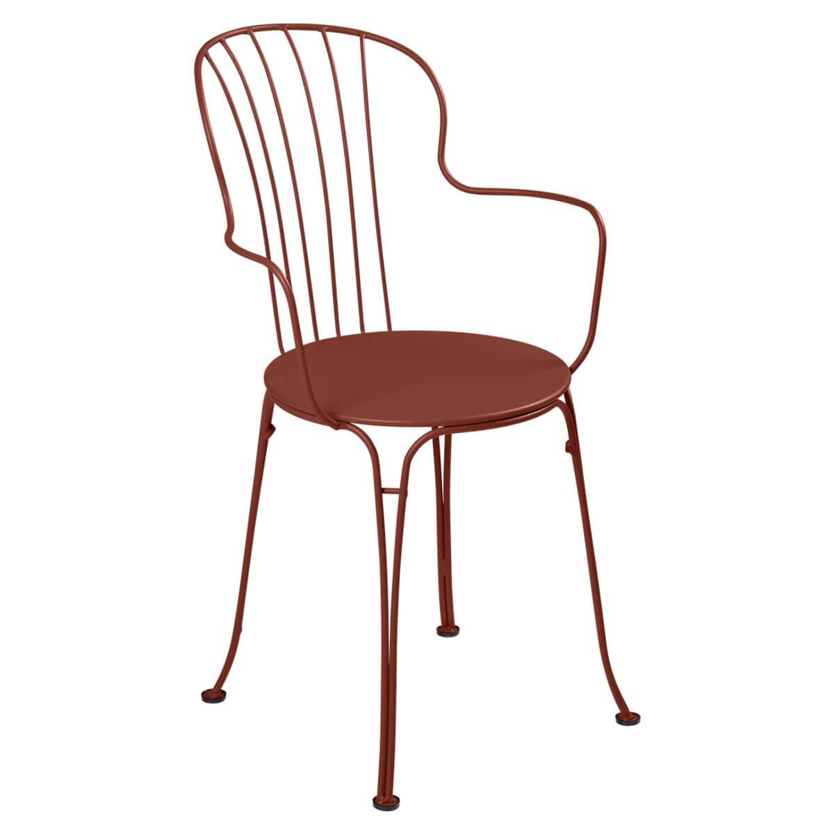 Chaise Bridge OPERA + Fermob rouge ocre