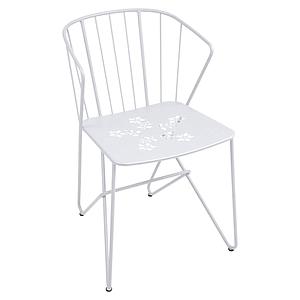 Chaise Bridge perforé FLOWER Fermob blanc coton