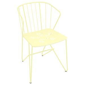 Chaise Bridge perforé FLOWER Fermob citron givré