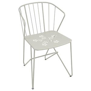 Chaise Bridge perforé FLOWER Fermob gris argile