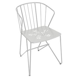 Chaise Bridge perforé FLOWER Fermob gris métal
