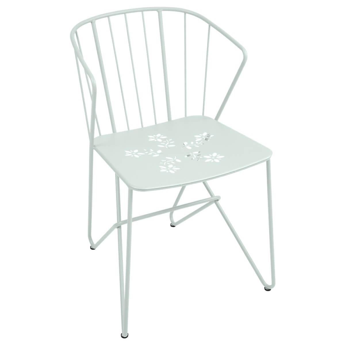 Chaise Bridge perforé FLOWER Fermob menthe glaciale
