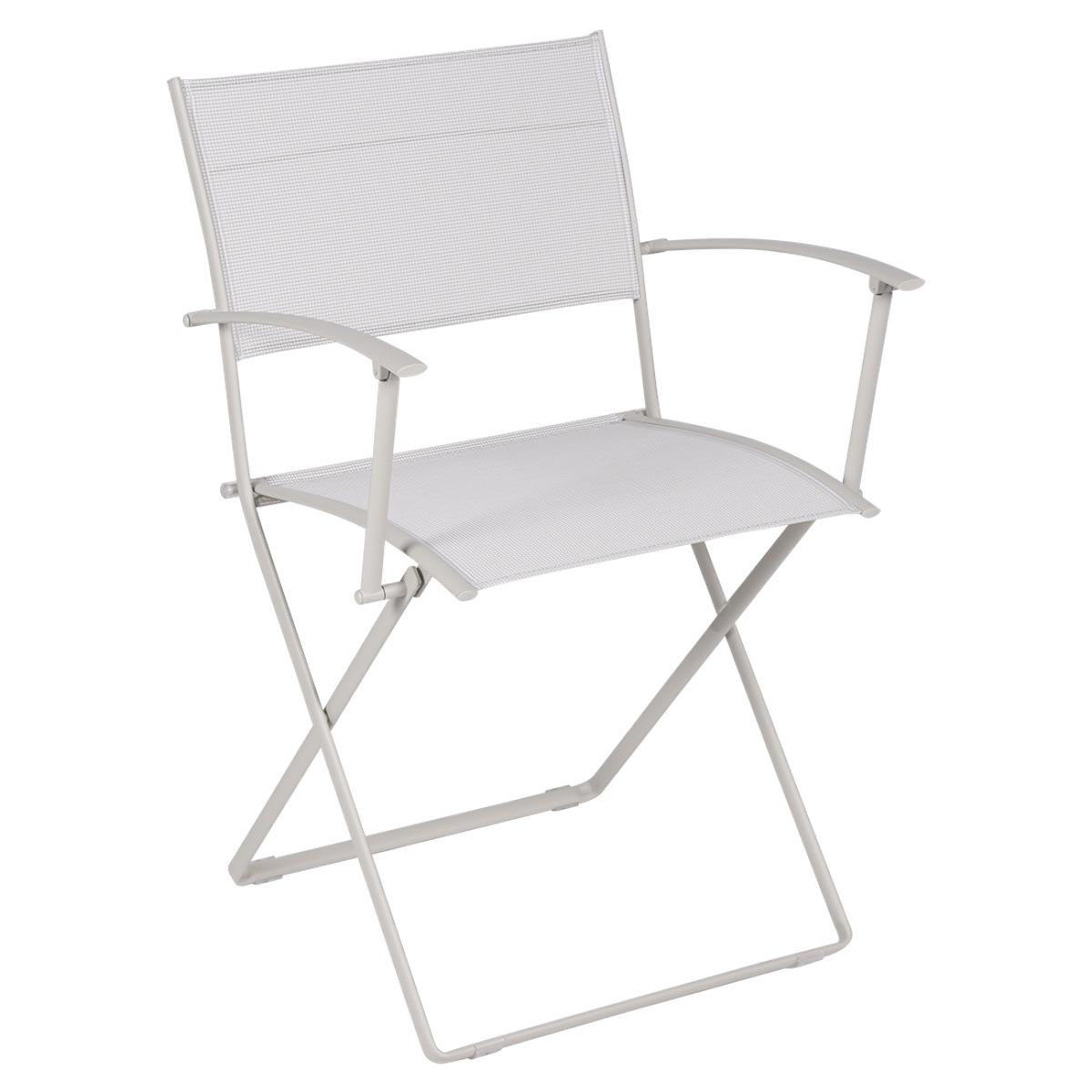 Chaise Bridge PLEIN AIR Fermob stereo gris argile