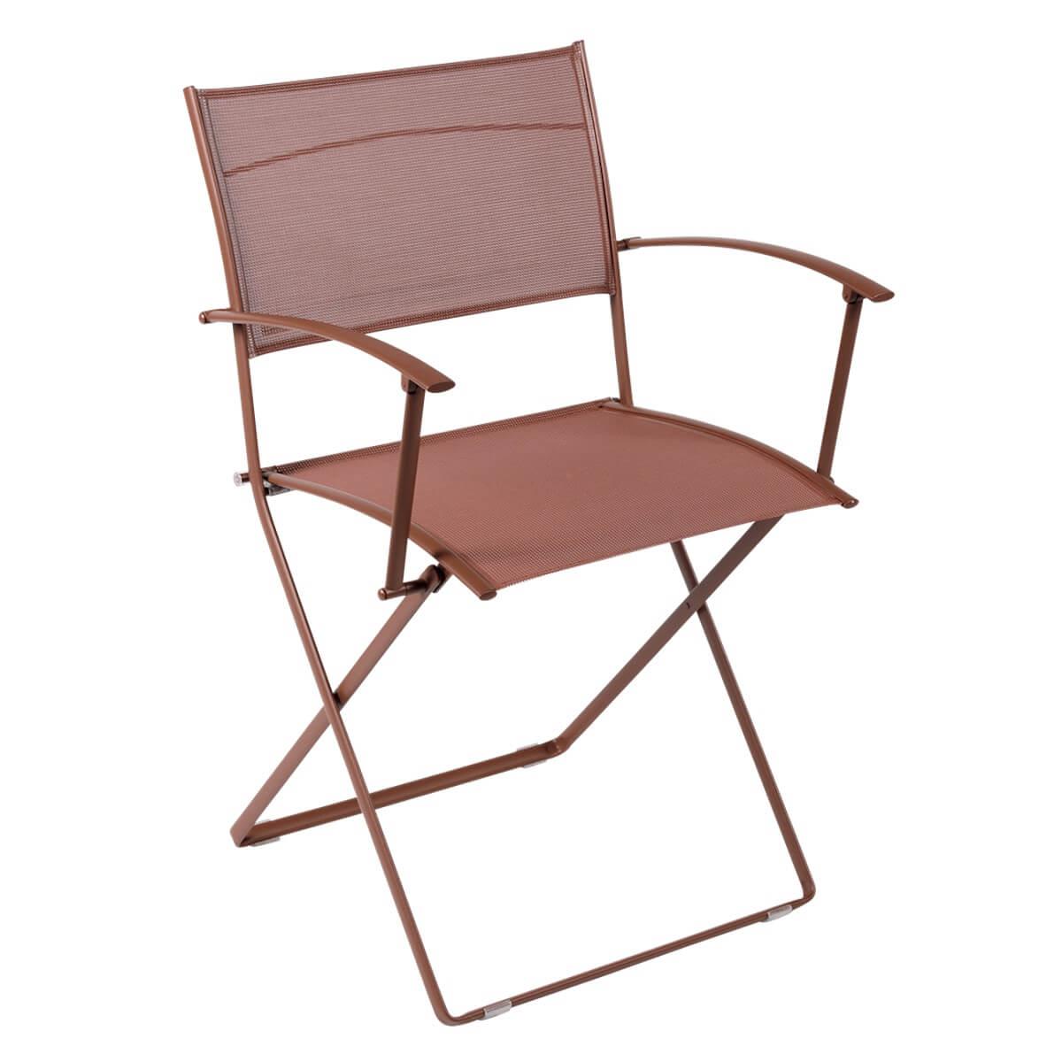 Chaise Bridge PLEIN AIR Fermob stereo rouge ocre