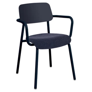 Chaise Bridge tissu STUDIE Fermob  Indoor bleu abysse