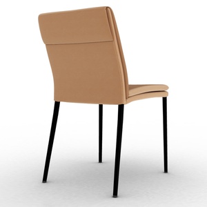 Chaise CARMEN LARGE Calligaris Noir-Cognac