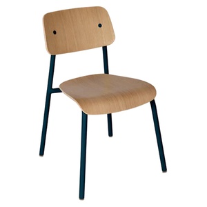 Chaise chêne STUDIE Fermob Indoor bleu abysse