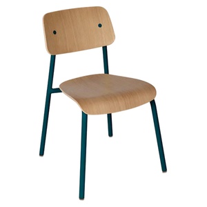 Chaise chêne STUDIE Fermob Indoor bleu acapulco