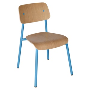 Chaise chêne STUDIE Fermob Indoor bleu maya