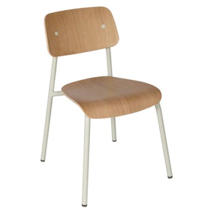 Chaise chêne STUDIE Fermob Indoor gris argile
