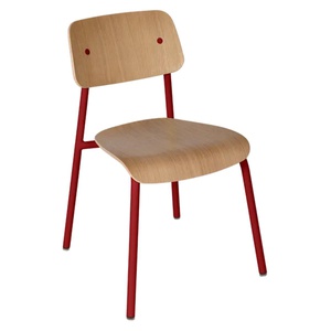 Chaise chêne STUDIE Fermob Indoor piment