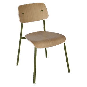 Chaise chêne STUDIE Fermob vert pesto