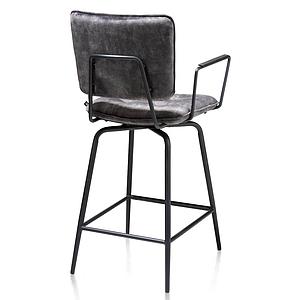Chaise de bar avec accoudoir MANOU Henders & Hazel anthracite