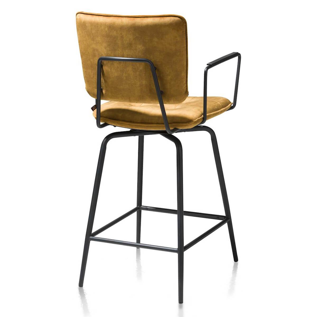 Chaise de bar avec accoudoirs MANOU Henders & Hazel jaune ocre