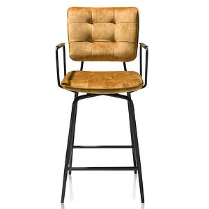 Chaise de bar avec accoudoirs MANOU Henders & Hazel jaune ocre